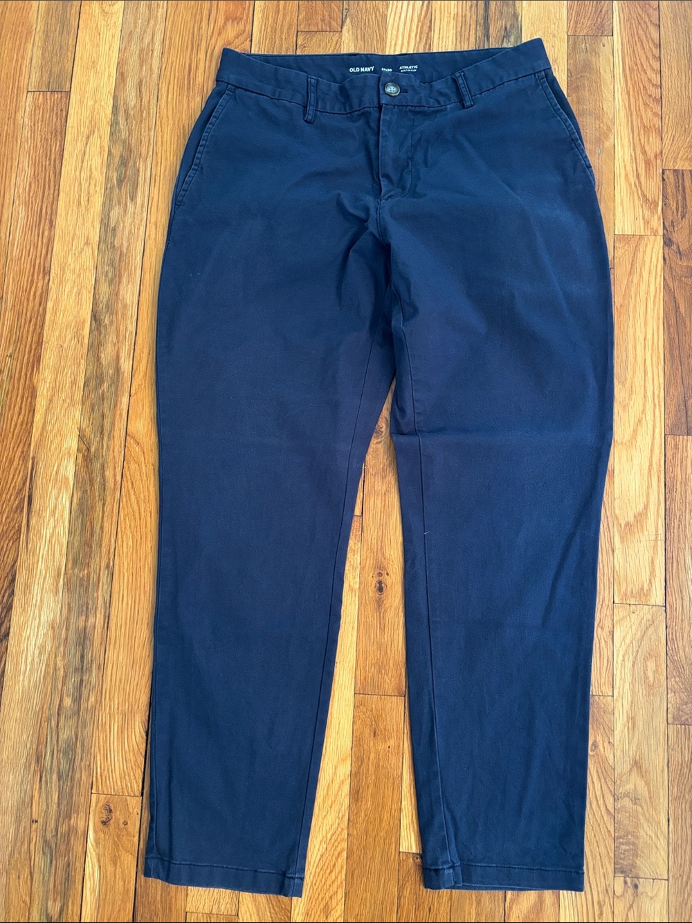 Old Navy Men's Navy Straight athletic fit Chino Pants - Deep Navy